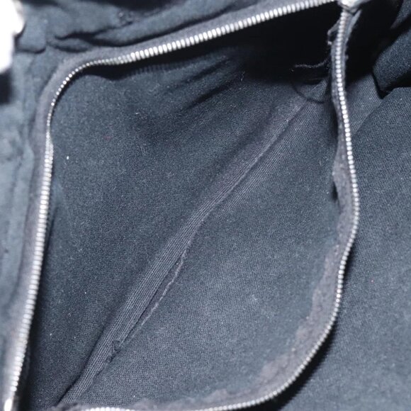 HERMES Fourre Tout PM Hand Bag Canvas Black Gray Silver Auth ti3266 - Picture 12 of 14